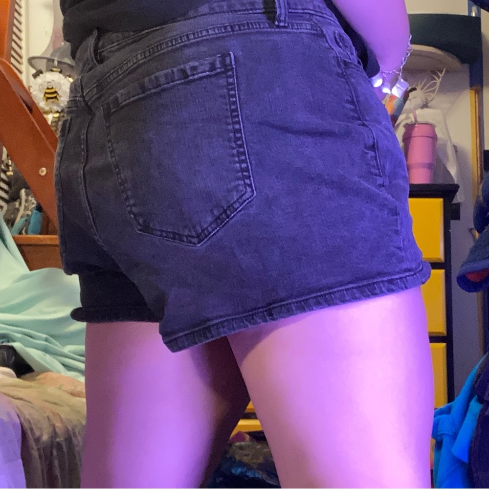 Torrid black jean shorts